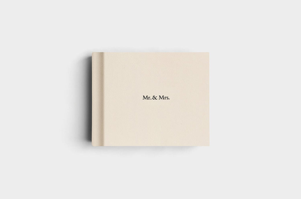 8x10 Landscape White Genuine Leather Album