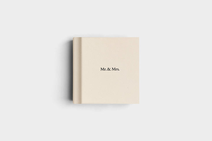 8x8 Square White Genuine Leather Album