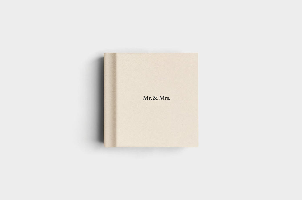 8x8 Square White Genuine Leather Album
