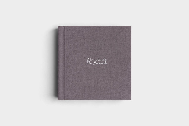 10x10 Square Charcoal Linen Photo Album