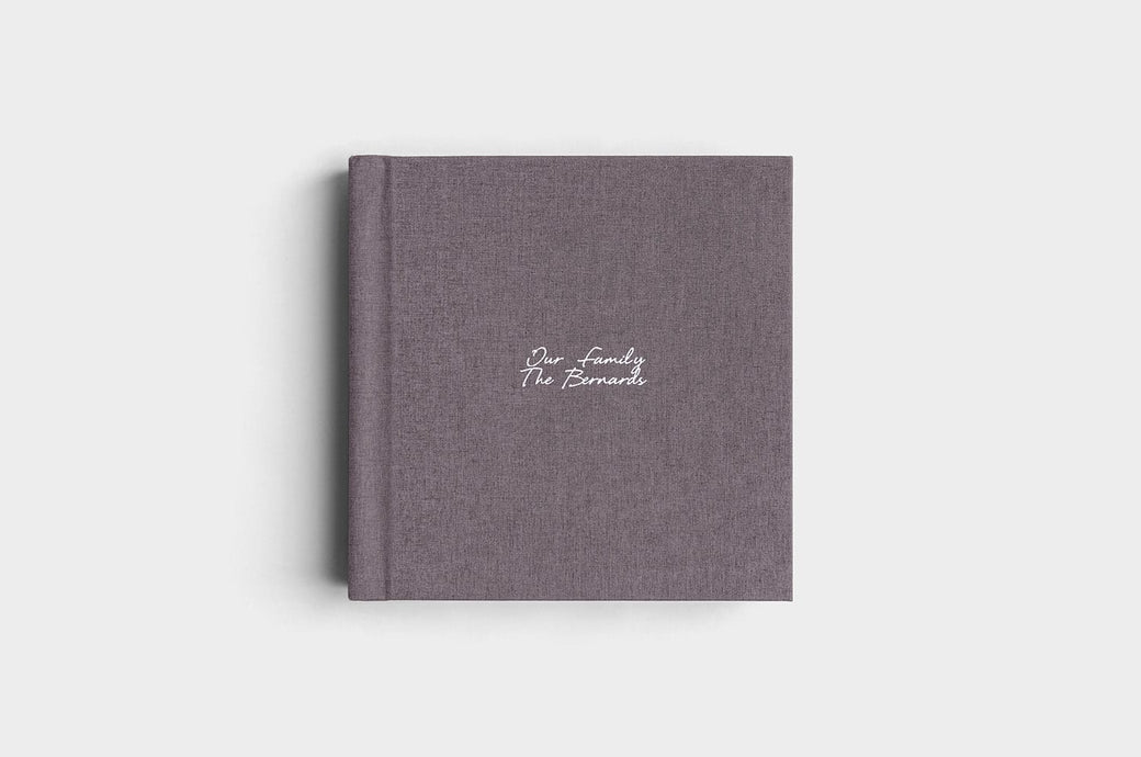 10x10 Square Charcoal Linen Photo Album