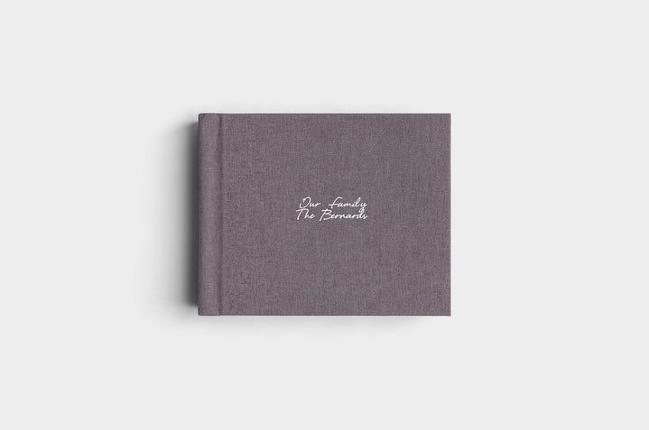 10x8 Landscape Charcoal Linen Photo Album