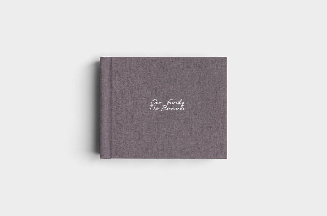 10x8 Landscape Charcoal Linen Photo Album