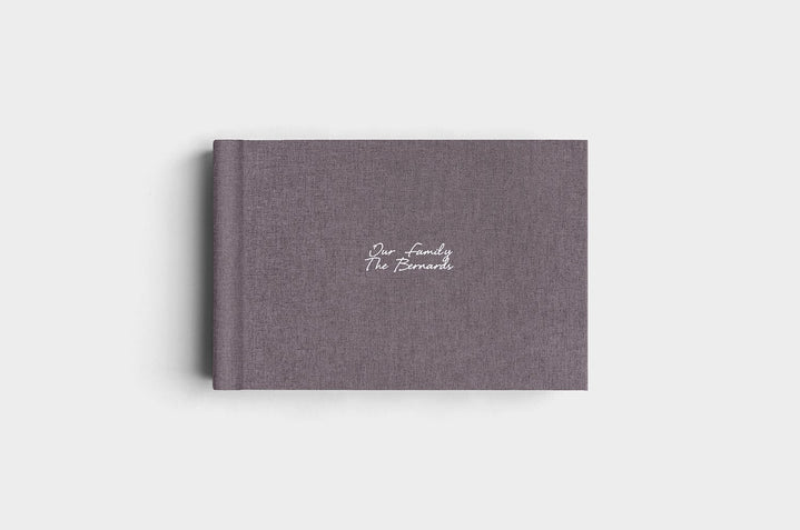12x8 Landscape Charcoal Linen Photo Album