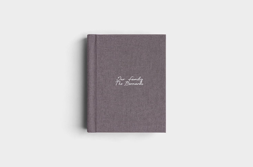 8x10 Portrait Charcoal Linen Photo Album
