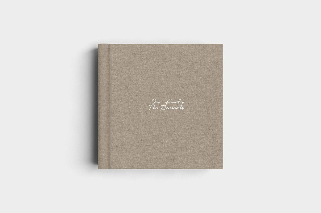 10x10 Square Moss Linen Photo Album