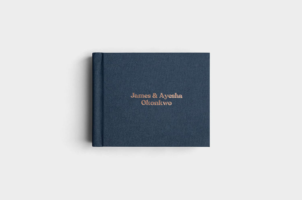 10x8 Landscape Navy Linen Photo Album