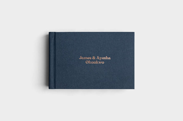 12x8 Landscape Navy Linen Photo Album