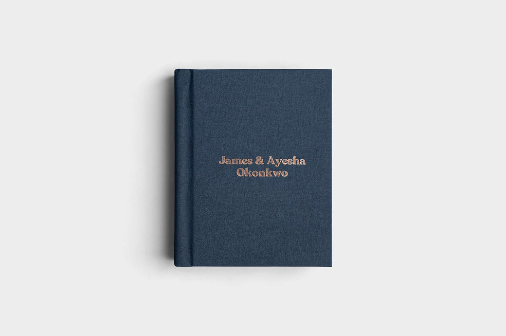 8x10 Portrait Navy Linen Photo Album