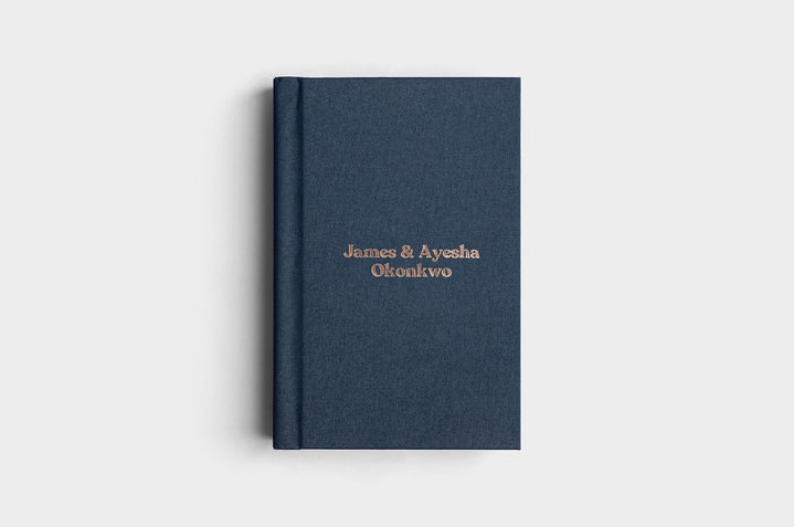 8x12 Portrait Navy Linen Photo Album