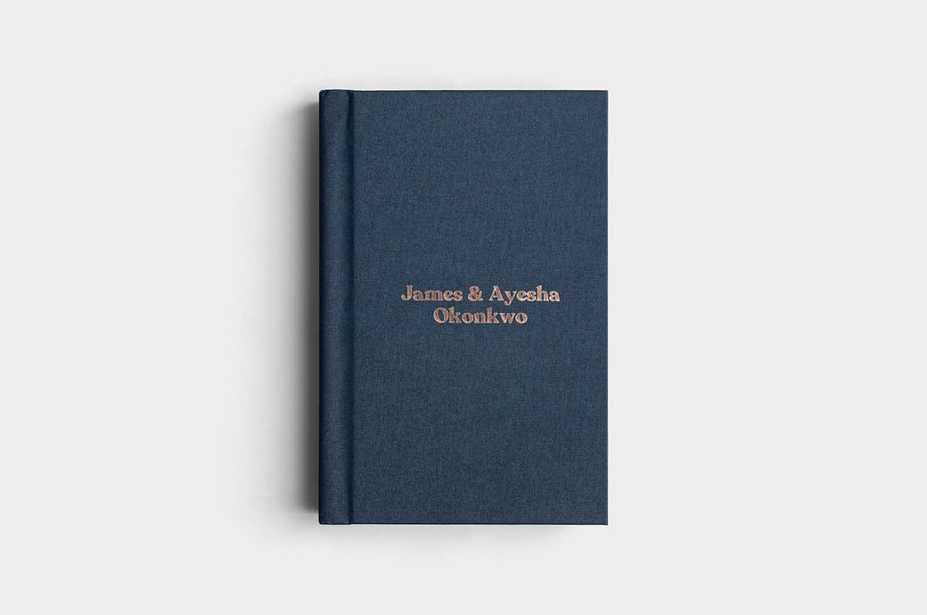 8x12 Portrait Navy Linen Photo Album