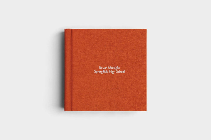 10x10 Square Rust Linen Photo Album