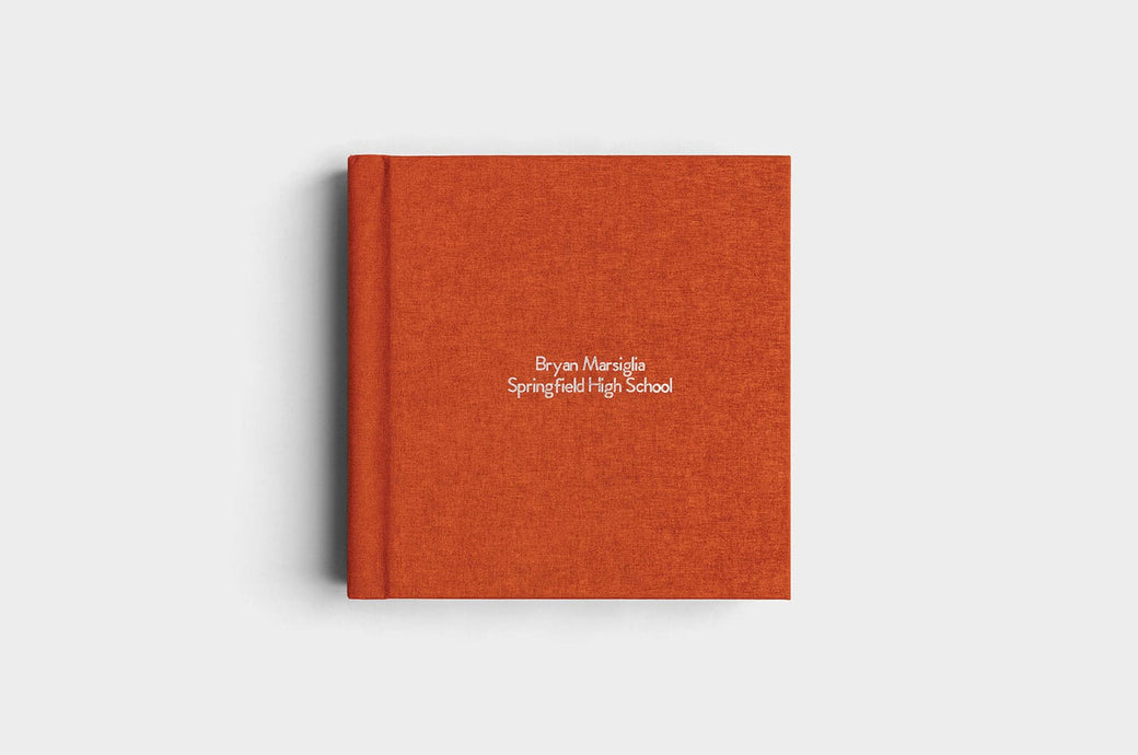 10x10 Square Rust Linen Photo Album