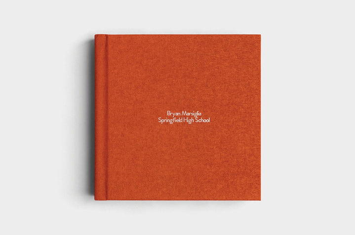 12x12 Square Rust Linen Photo Album