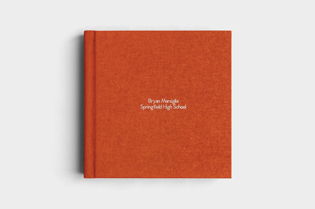 12x12 Square Rust Linen Photo Album