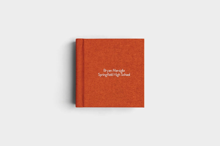 8x8 Square Rust Linen Photo Album