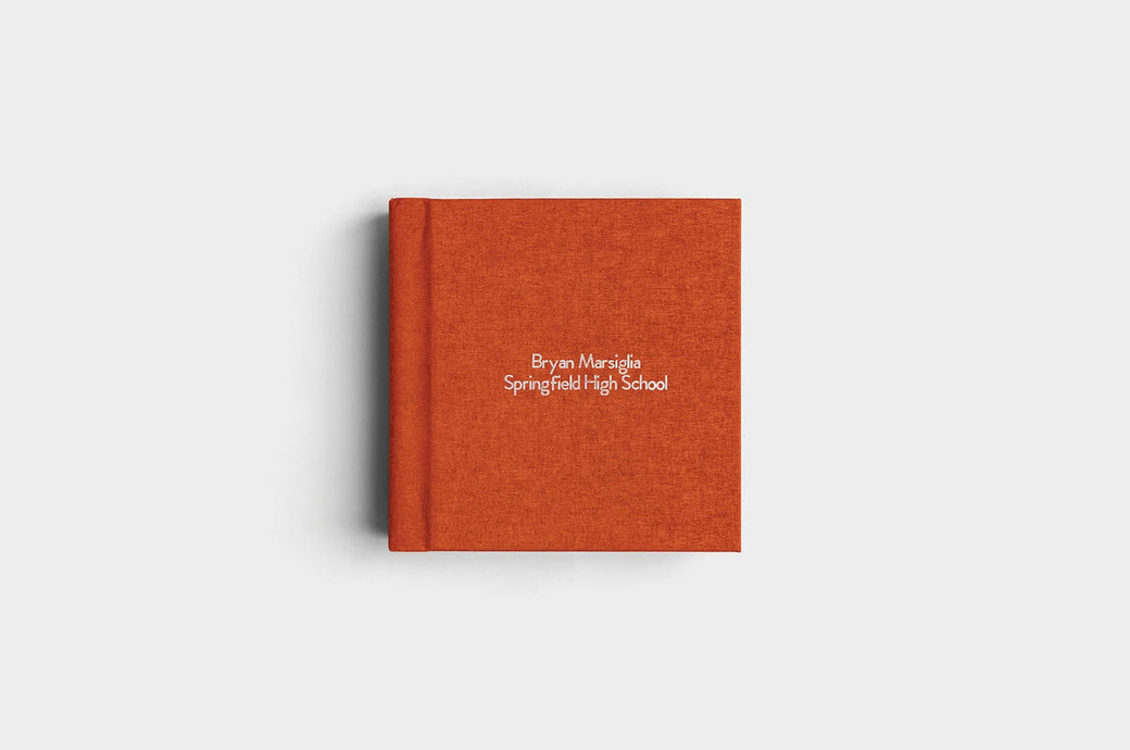 8x8 Square Rust Linen Photo Album