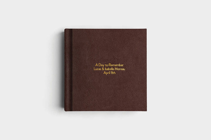 10x10 Square Chocolate Vegan Leather Album