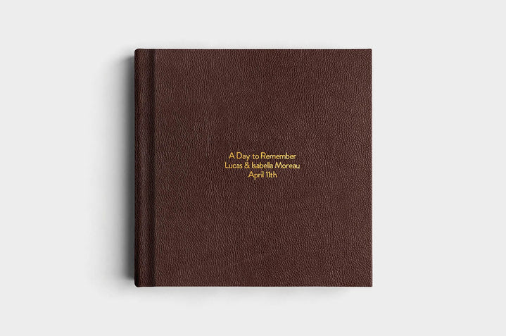 12x12 Square Chocolate Vegan Leather Album