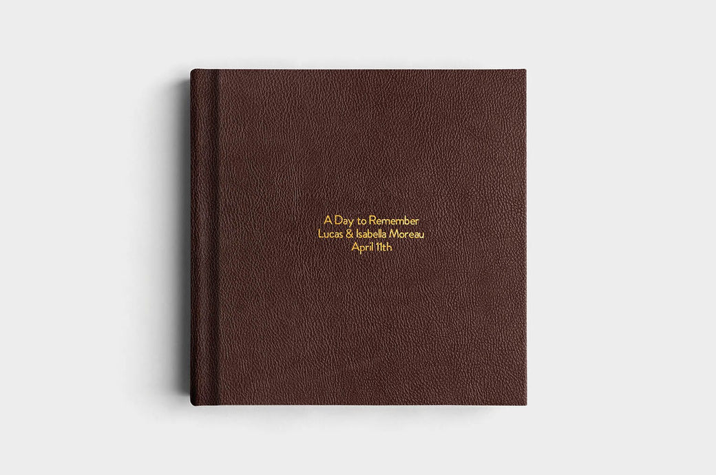 12x12 Square Chocolate Vegan Leather Album