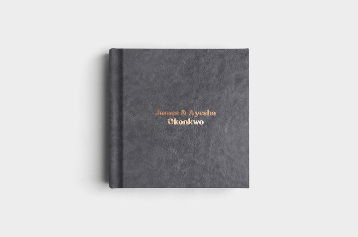10x10 Square Steel Vegan Leather Album