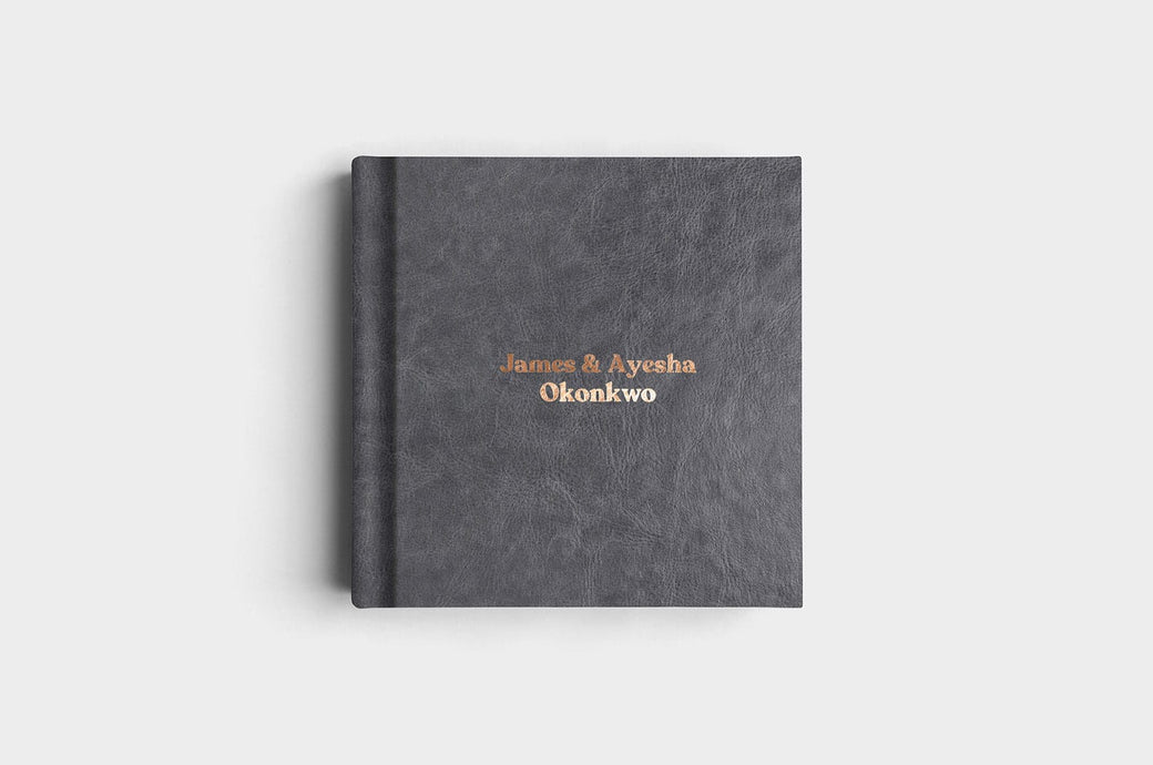 10x10 Square Steel Vegan Leather Album