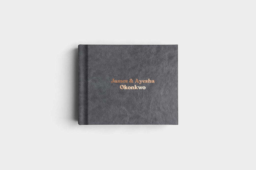 10x8 Landscape Steel Vegan Leather Album