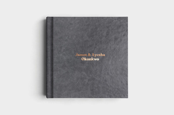 12x12 Square Steel Vegan Leather Album