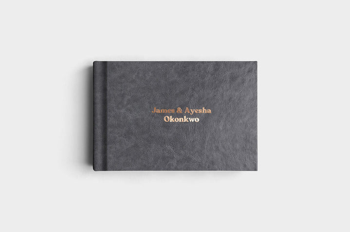 12x8 Landscape Steel Vegan Leather Album