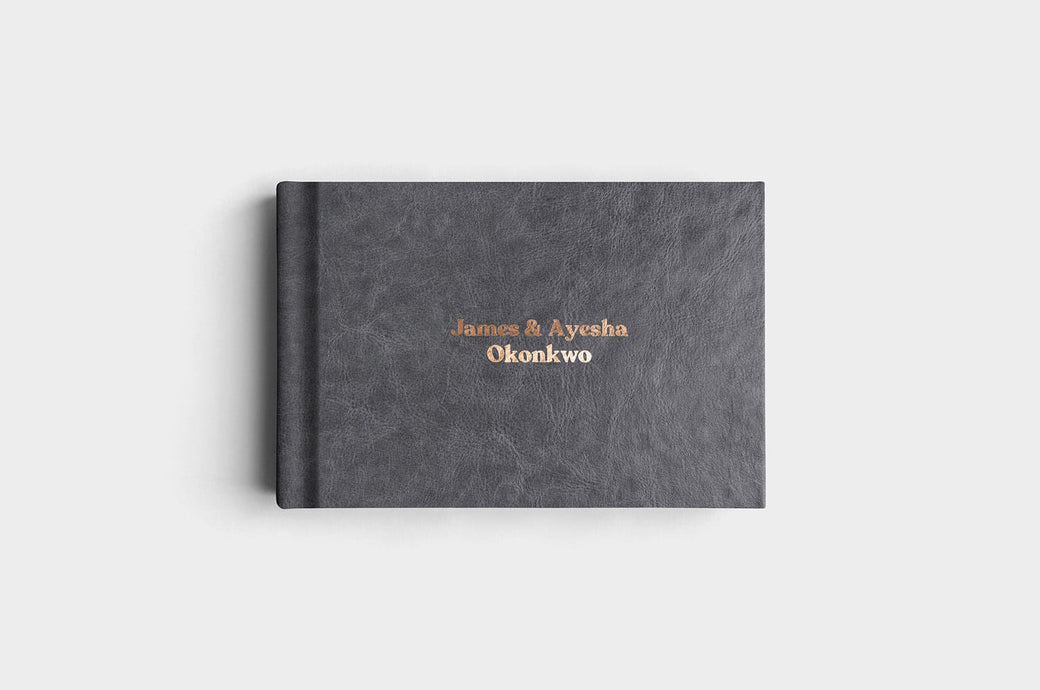 12x8 Landscape Steel Vegan Leather Album