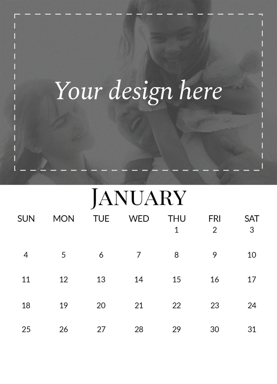 Portrait Create Your Own-calendars-Nations Photo Lab-Nations Photo Lab