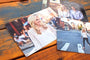three custom photo prints of a blonde female on 3.5 x 5 endura paper 