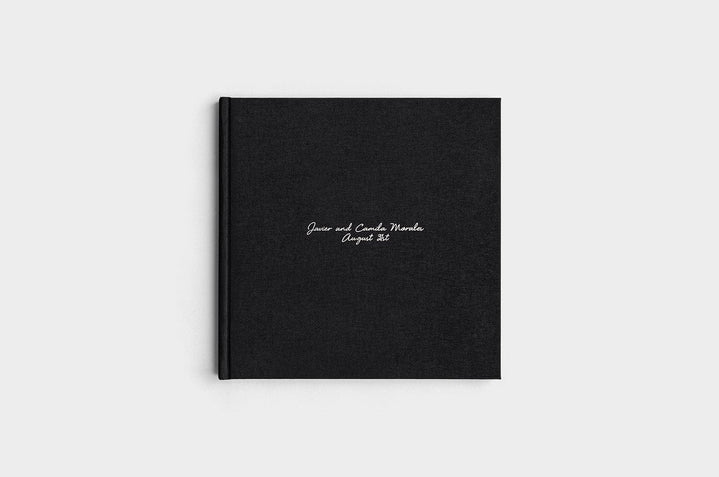 10x10 Square Black Linen Photo Book