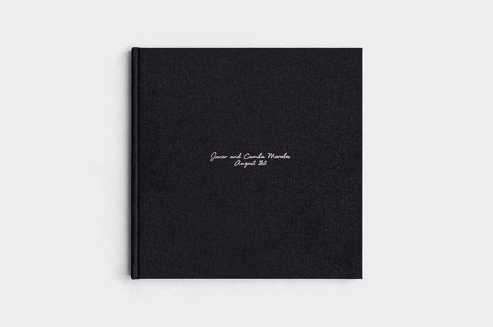 12x12 Square Black Linen Photo Book