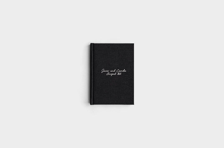 5x7 Portrait Black Linen Photo Book