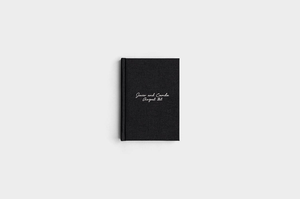 5x7 Portrait Black Linen Photo Book