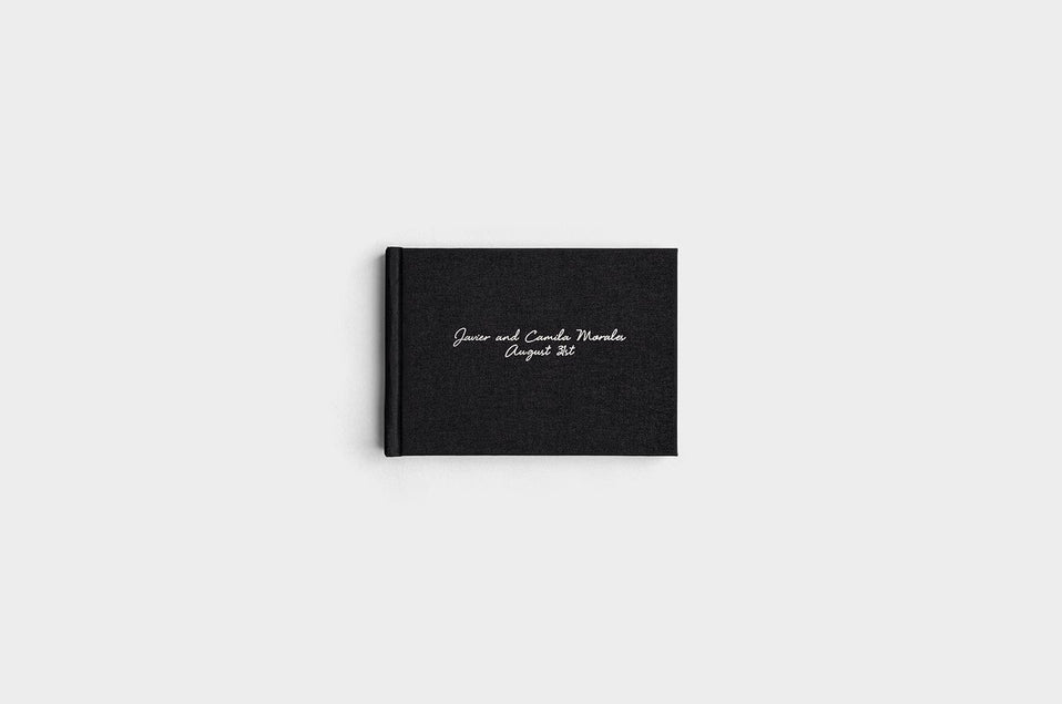 5x7 Landscape Black Linen Photo Book