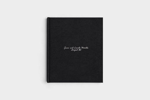 8.5x11 Portrait Black Linen Photo Book