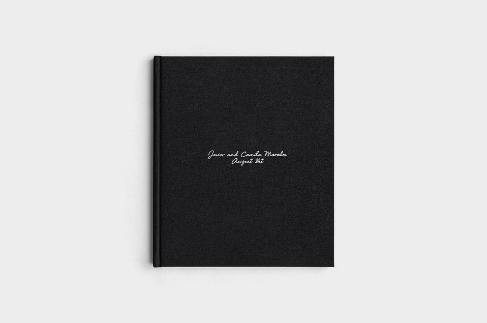8.5x11 Portrait Black Linen Photo Book