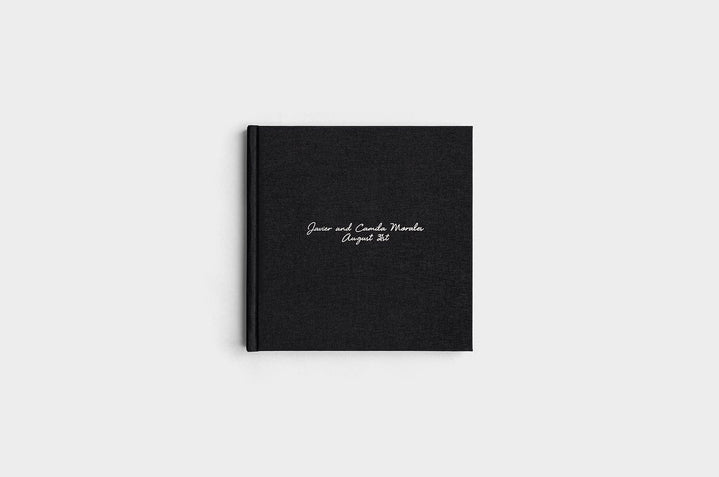 8x8 Square Black Linen Photo Book