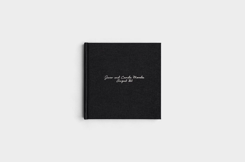 8x8 Square Black Linen Photo Book