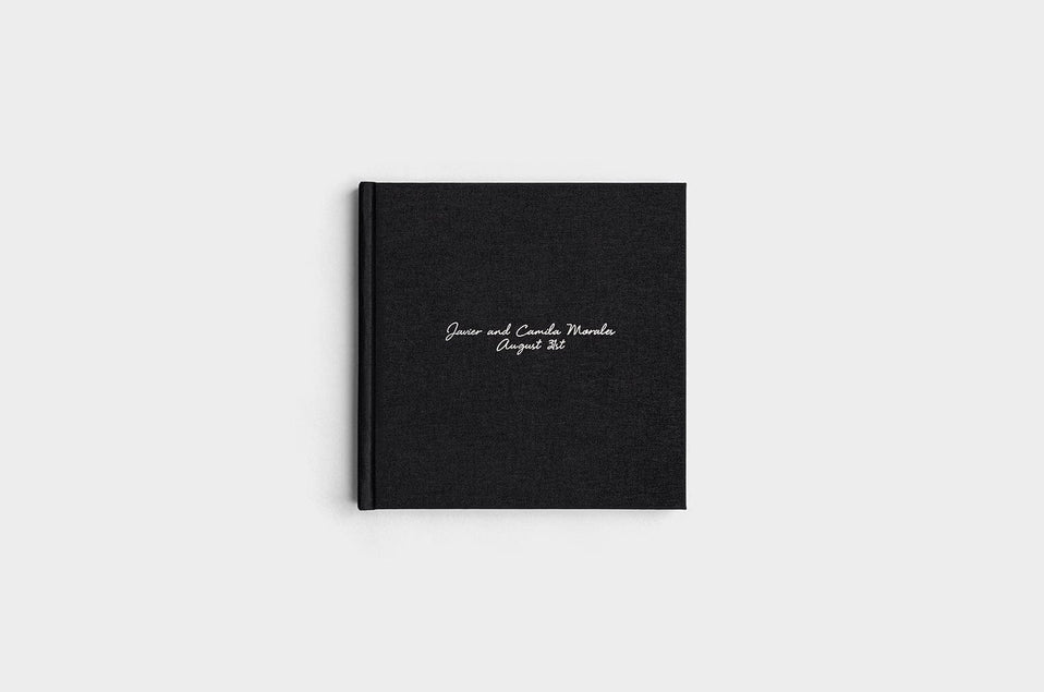 8x8 Square Black Linen Photo Book