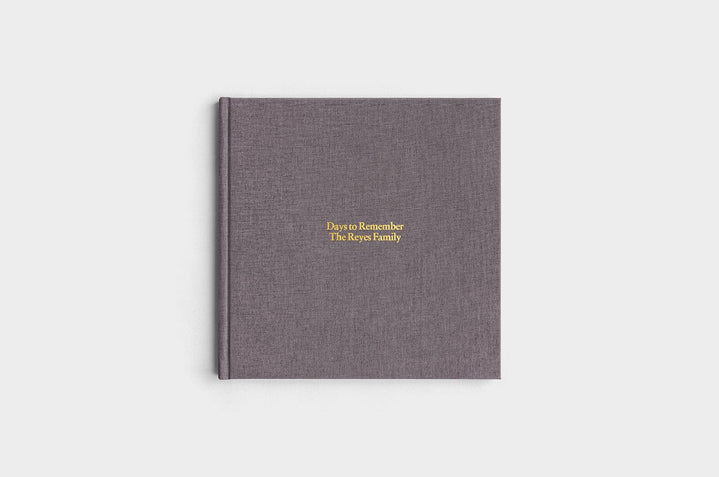 10x10 Square Charcoal Linen Photo Book