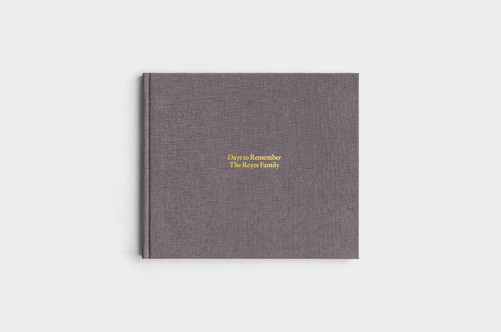 8.5x11 Landscape Charcoal Linen Photo Book