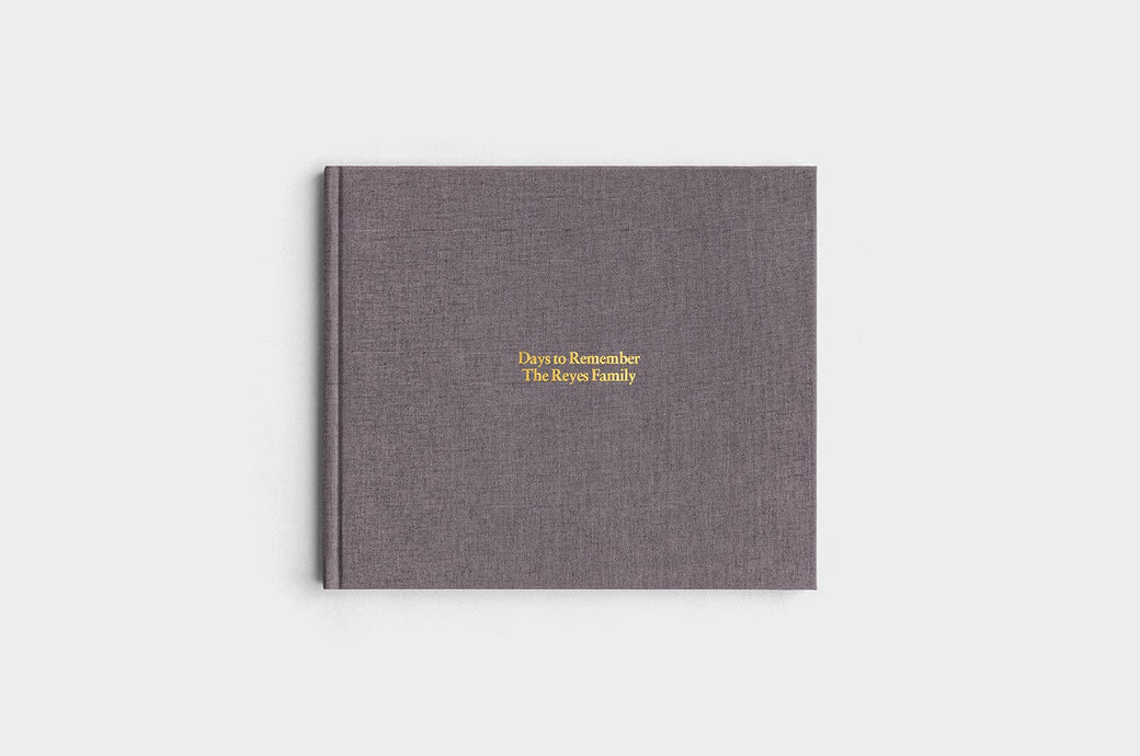 8.5x11 Landscape Charcoal Linen Photo Book