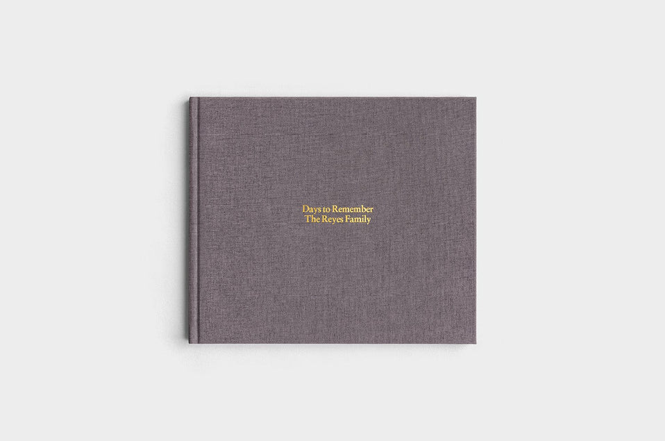 8.5x11 Landscape Charcoal Linen Photo Book