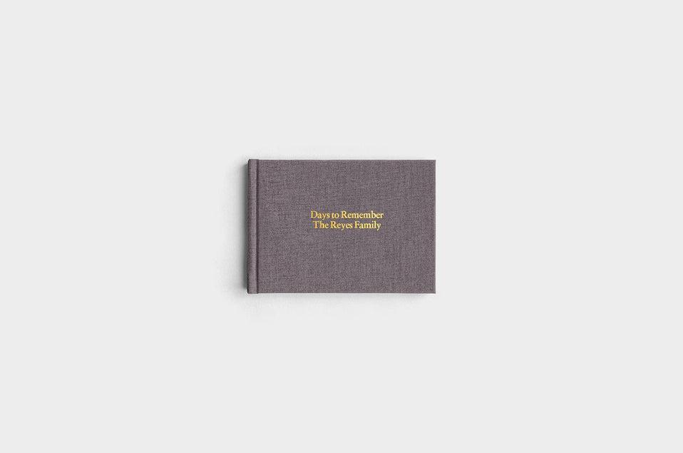 5x7 Landscape Charcoal Linen Photo Book