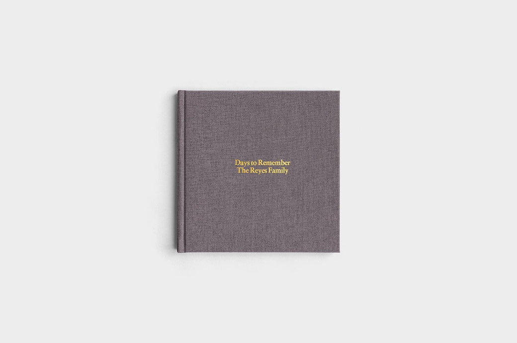 8x8 Square Charcoal Linen Photo Book