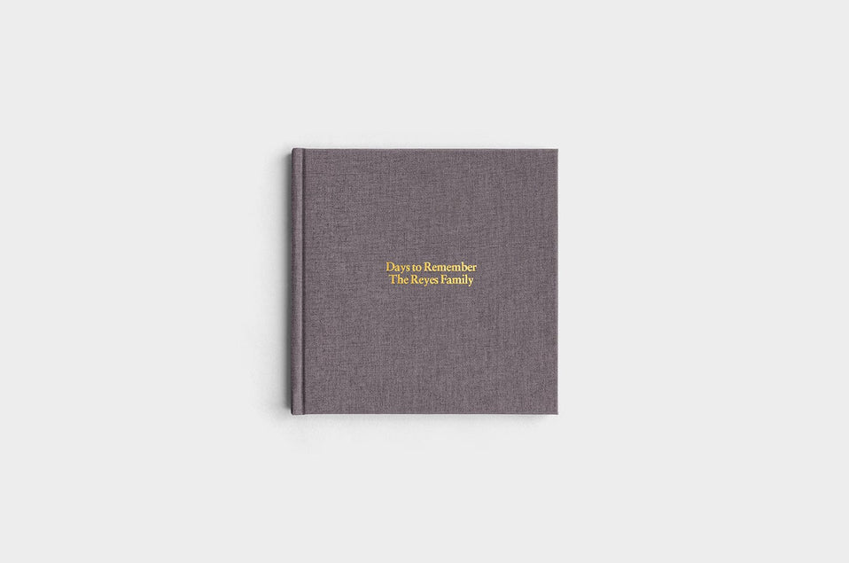 8x8 Square Charcoal Linen Photo Book