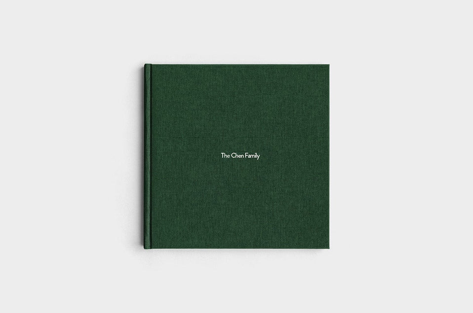 10x10 Square Evergreen Linen Photo Book